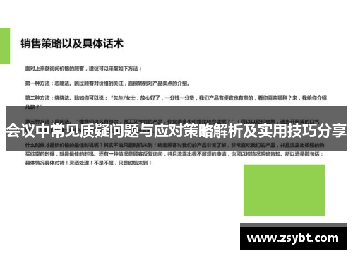 会议中常见质疑问题与应对策略解析及实用技巧分享